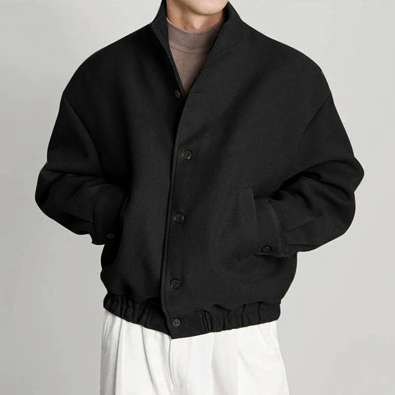 Minimalist Stand Collar Jacket