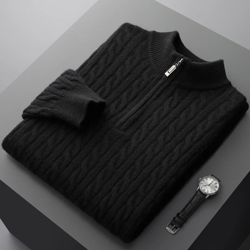 Wool Blend Cable Knit Pullover