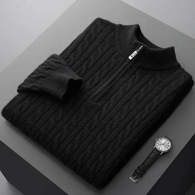 Wool Blend Cable Knit Pullover