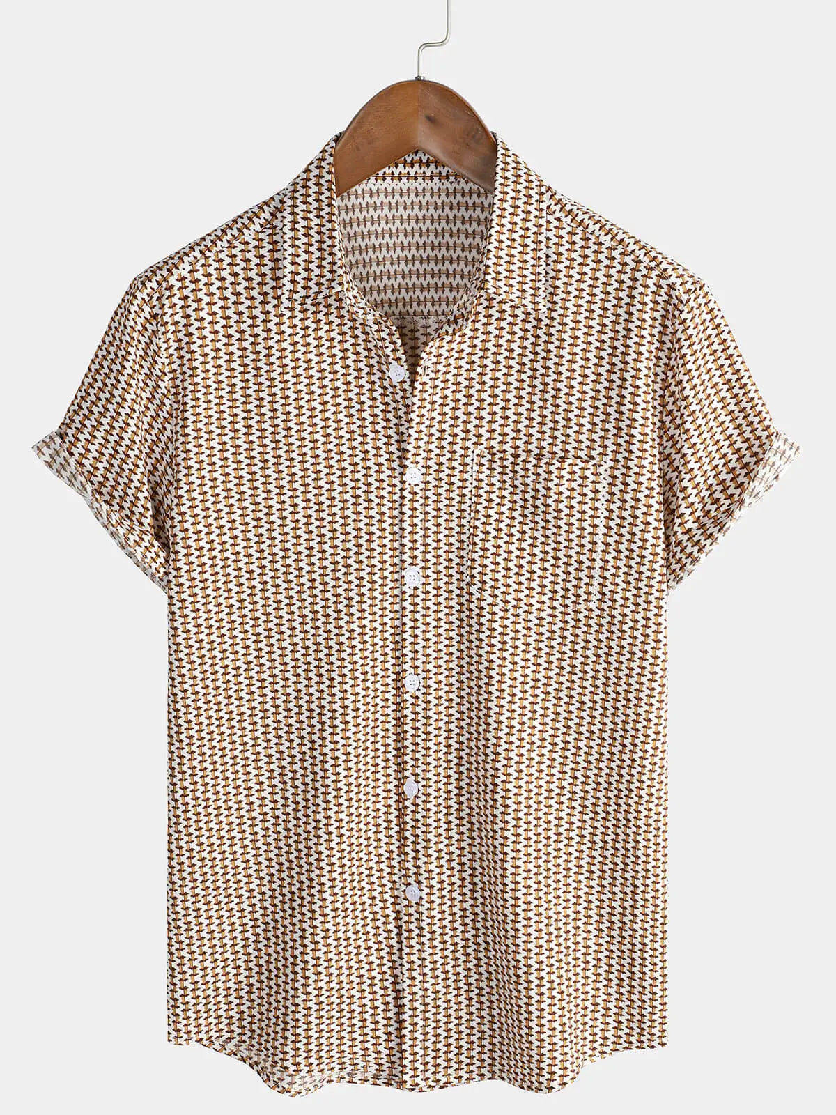 Retro Micro Print Shirt