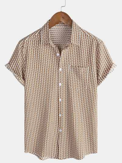 Retro Micro Print Shirt