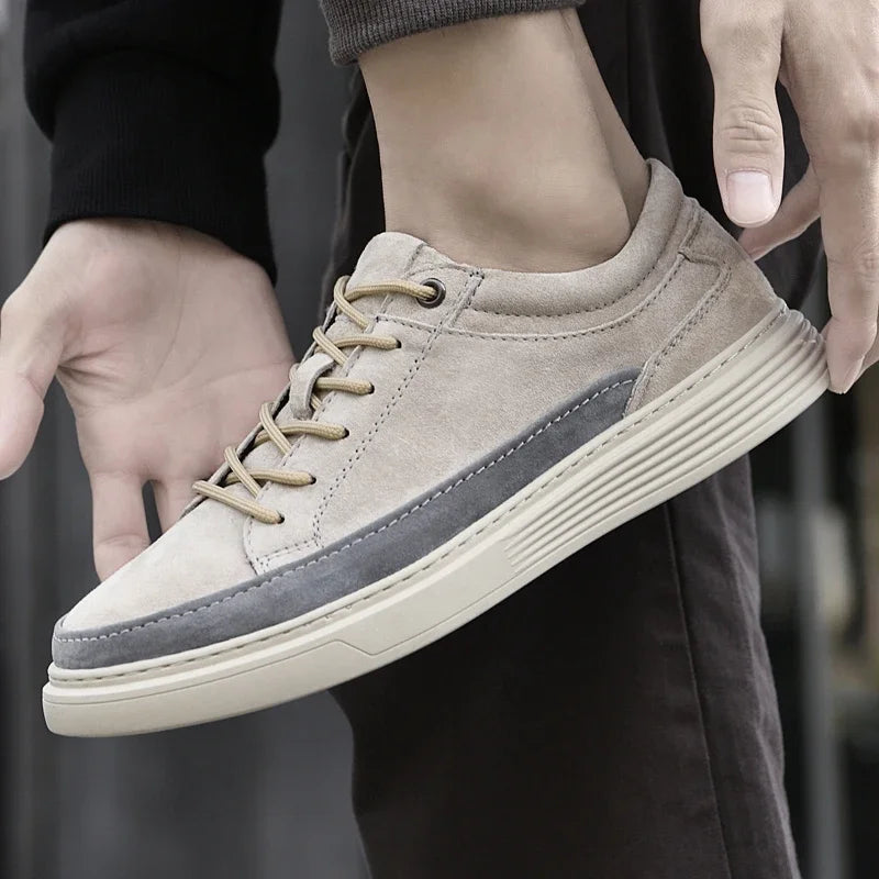 Classic Lace-Up Suede Sneakers