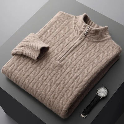 Wool Blend Cable Knit Pullover