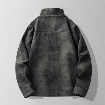 Washed Faux Leather Jacket