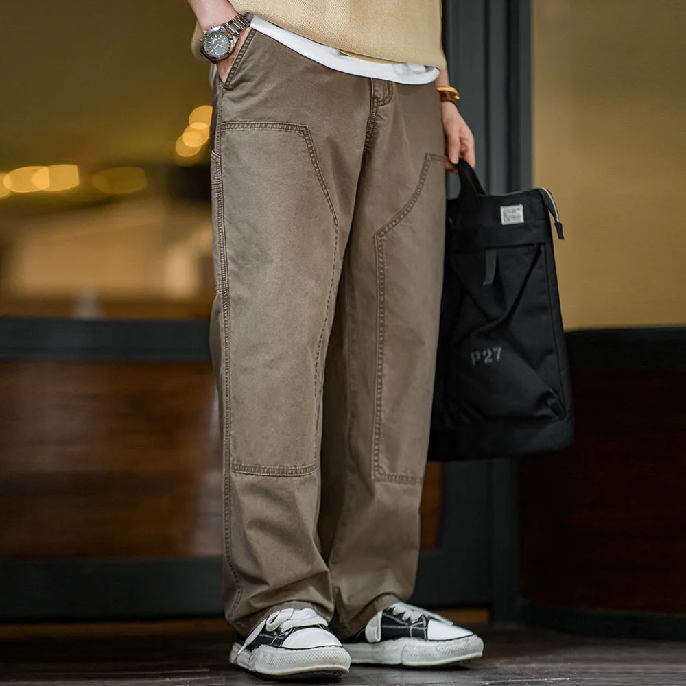 Relaxed Fit Patch Pocket Trousers