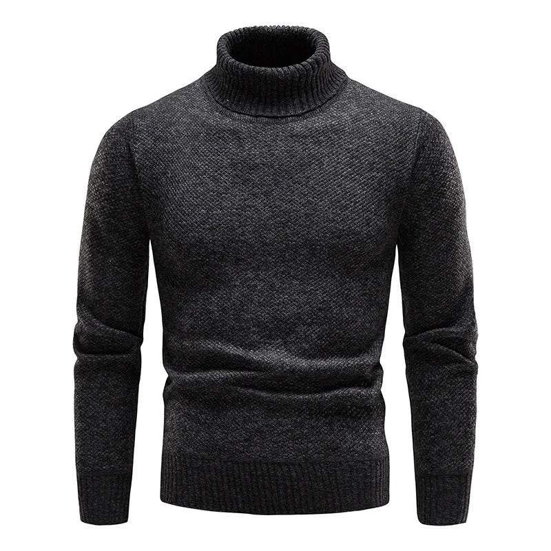 Marled Turtleneck Knit Sweater