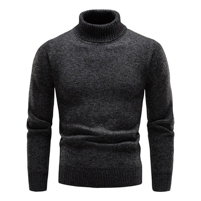 Marled Turtleneck Knit Sweater