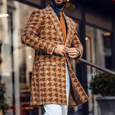 Classic Checkered Overcoat