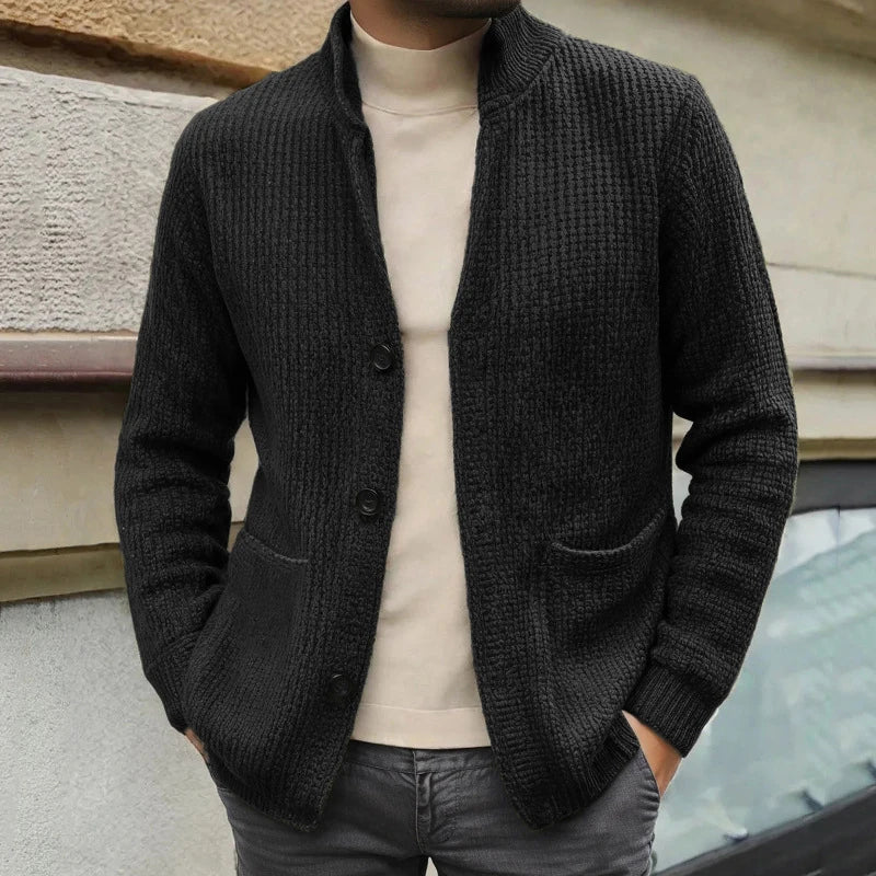 Minimalist Knit Button Cardigan