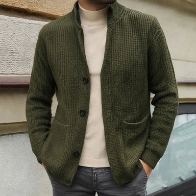 Minimalist Knit Button Cardigan