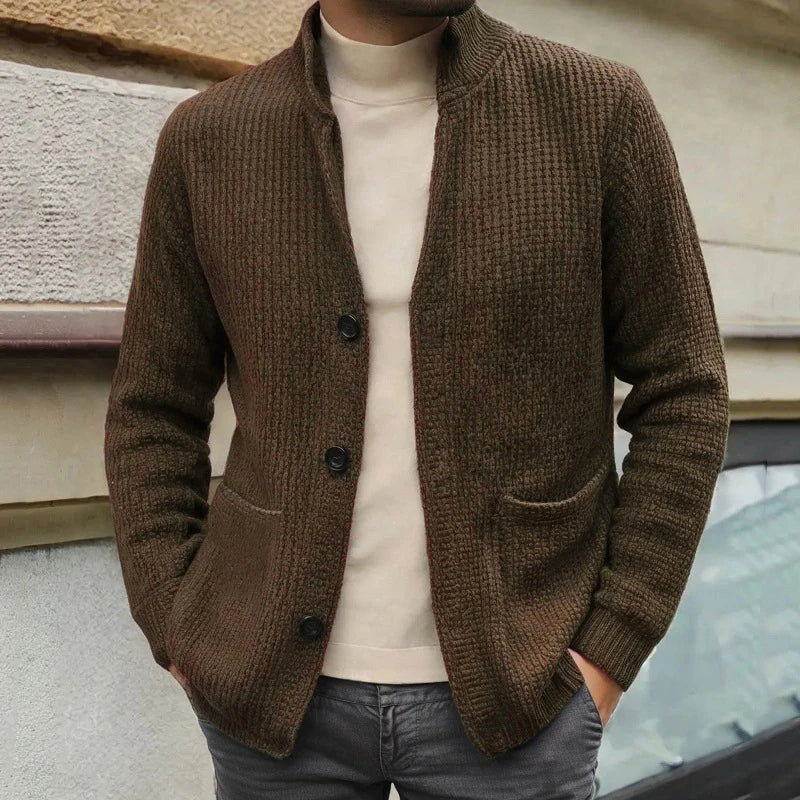Minimalist Knit Button Cardigan