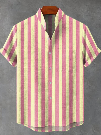 Riviera Vertical Stripe Linen Shirt