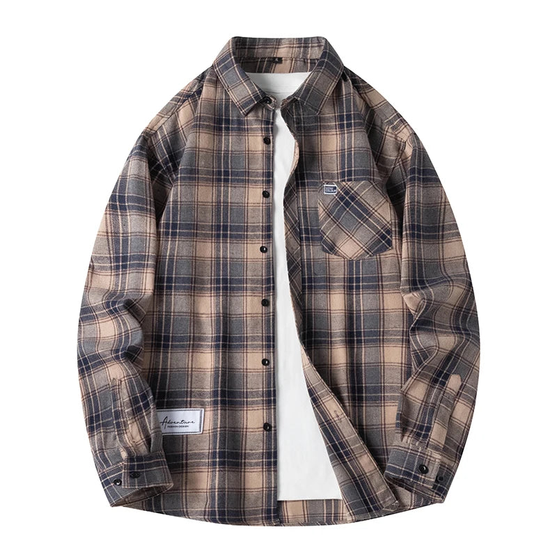Casual Plaid Button-Up Shirt