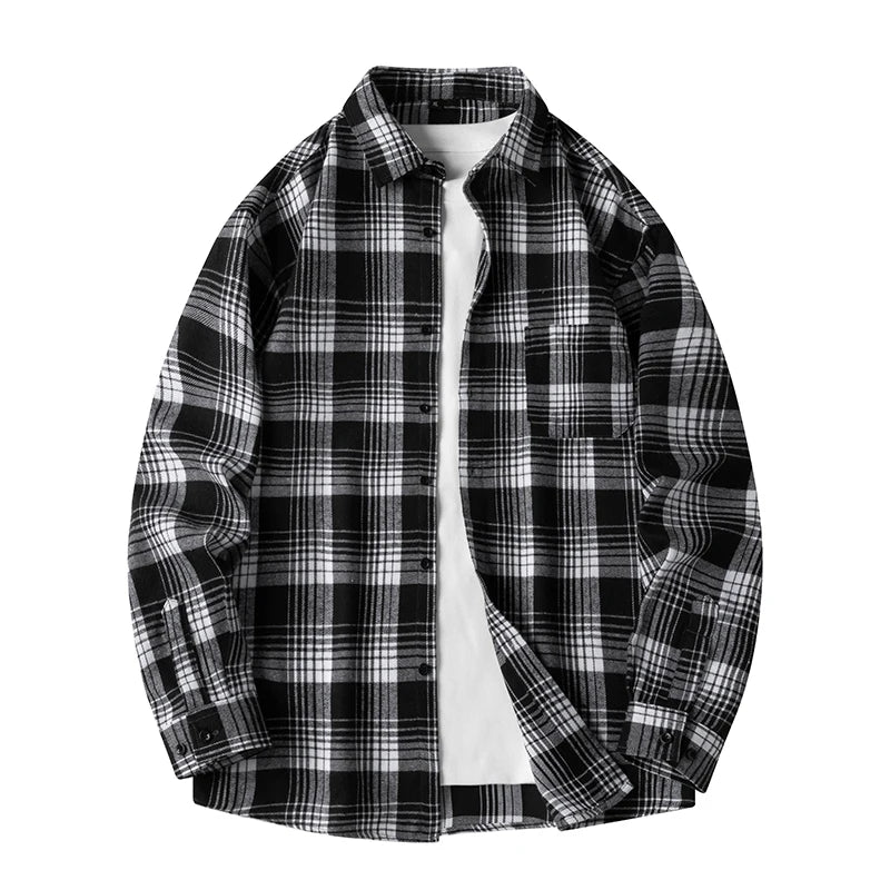 Casual Plaid Button-Up Shirt