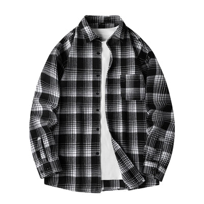 Casual Plaid Button-Up Shirt