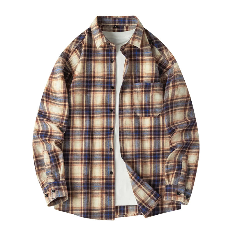 Casual Plaid Button-Up Shirt
