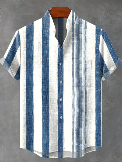 Riviera Vertical Stripe Linen Shirt