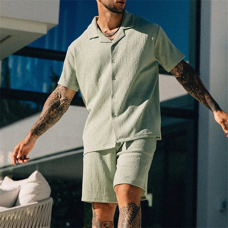 Relaxed Collar Lounge Set