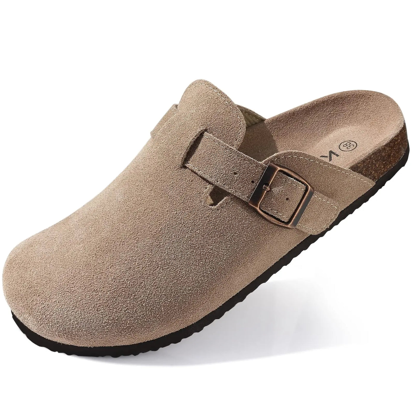 Soft Buckled Slide Mules