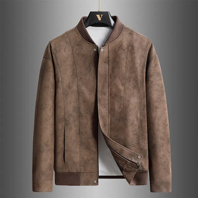 Oversized PU Leather Zip Jacket