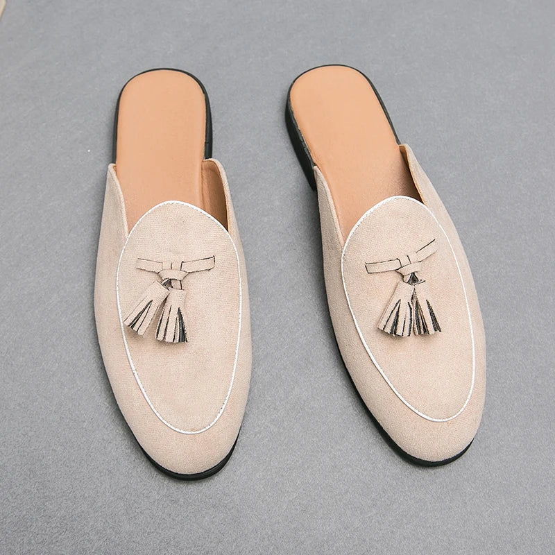 Classic Tassel Suede Mules