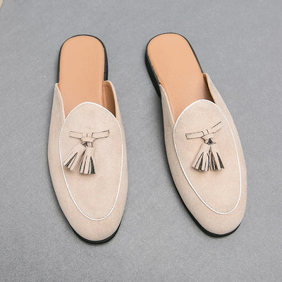 Classic Tassel Suede Mules
