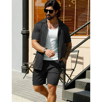 Two-Piece Ribbed Casual Set