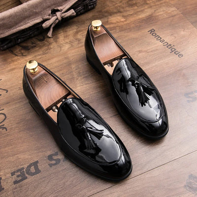 Glossy Tassel Loafers