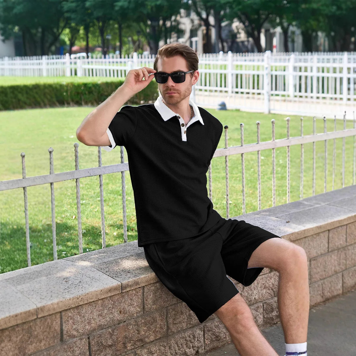 Button Collar Summer Set