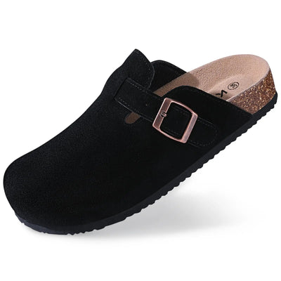 Soft Buckled Slide Mules