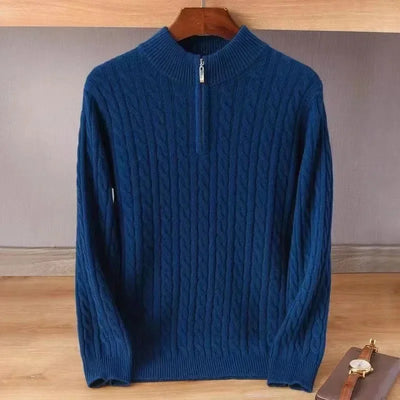 Elegant Ribbed Zip Sweater
