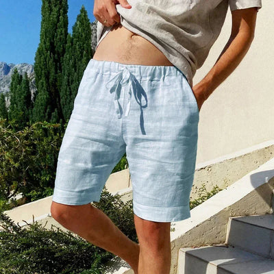 Relaxed Fit Linen Cotton Shorts
