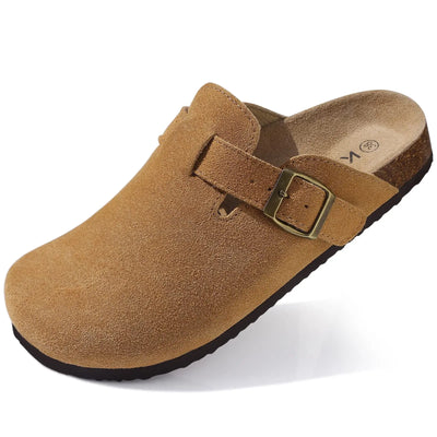Soft Buckled Slide Mules