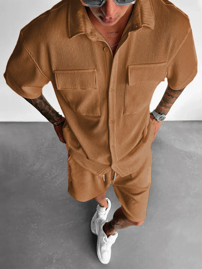 Ribbed Texture Lounge Set