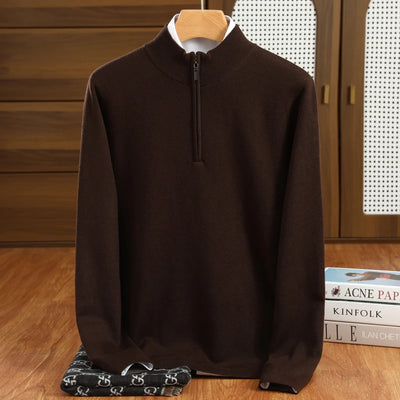 Clean Cut Half-Zip Wool Pullover