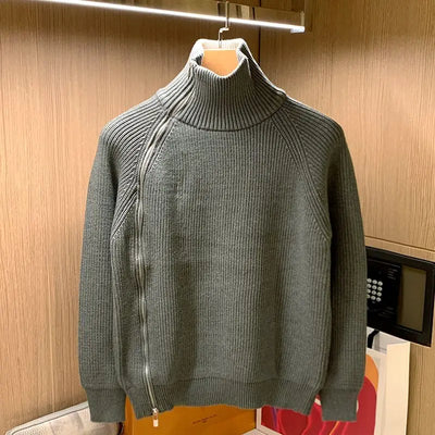 Sculpted Zip Neck Sweater