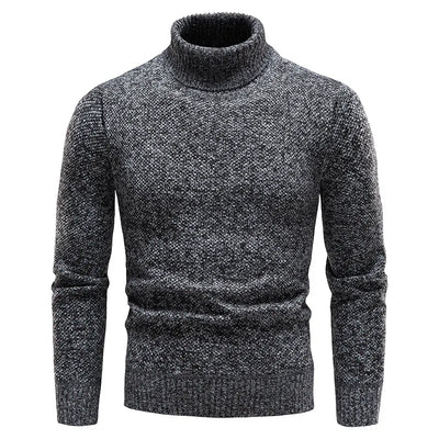 Marled Turtleneck Knit Sweater