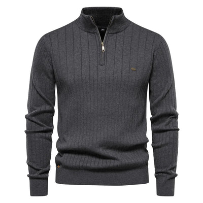 Classic Ribbed Zip Sweater