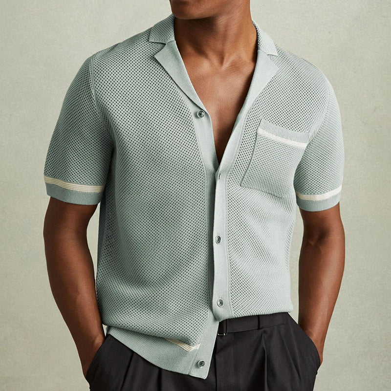 Summer Texture Knit Polo