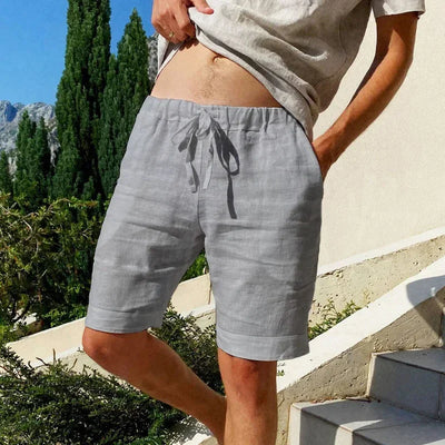 Relaxed Fit Linen Cotton Shorts