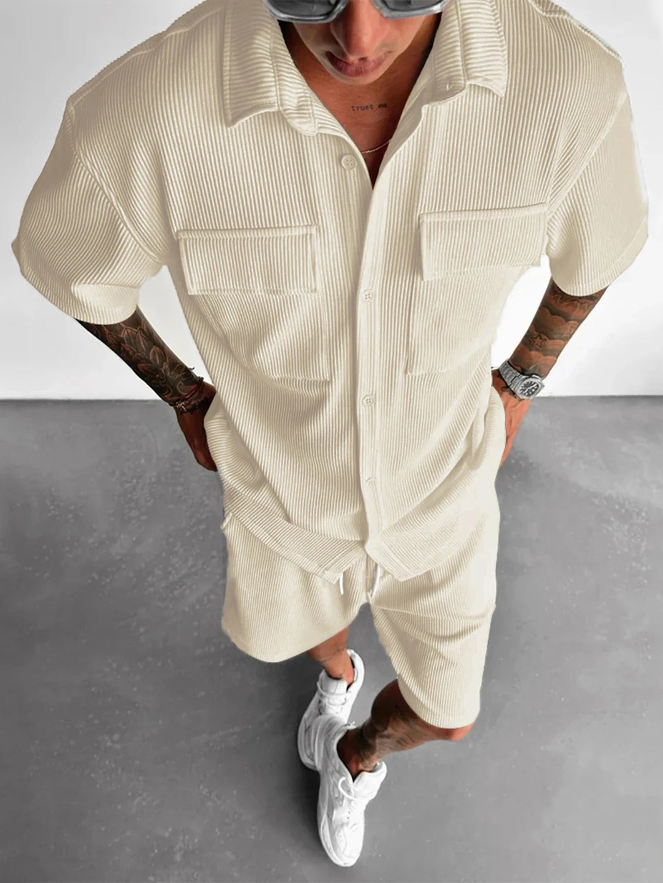 Ribbed Texture Lounge Set