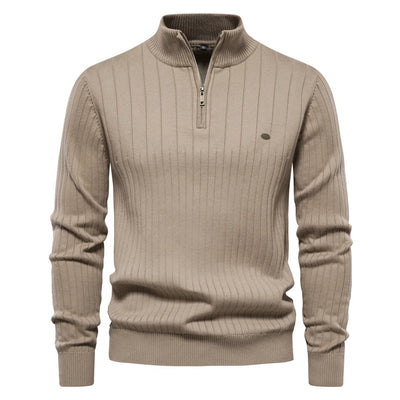 Classic Ribbed Zip Sweater