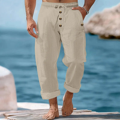 Coastal Linen Blend Trousers