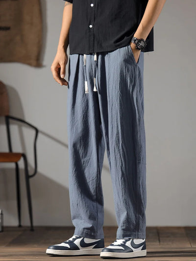 Casual Wide-Leg Linen Pants