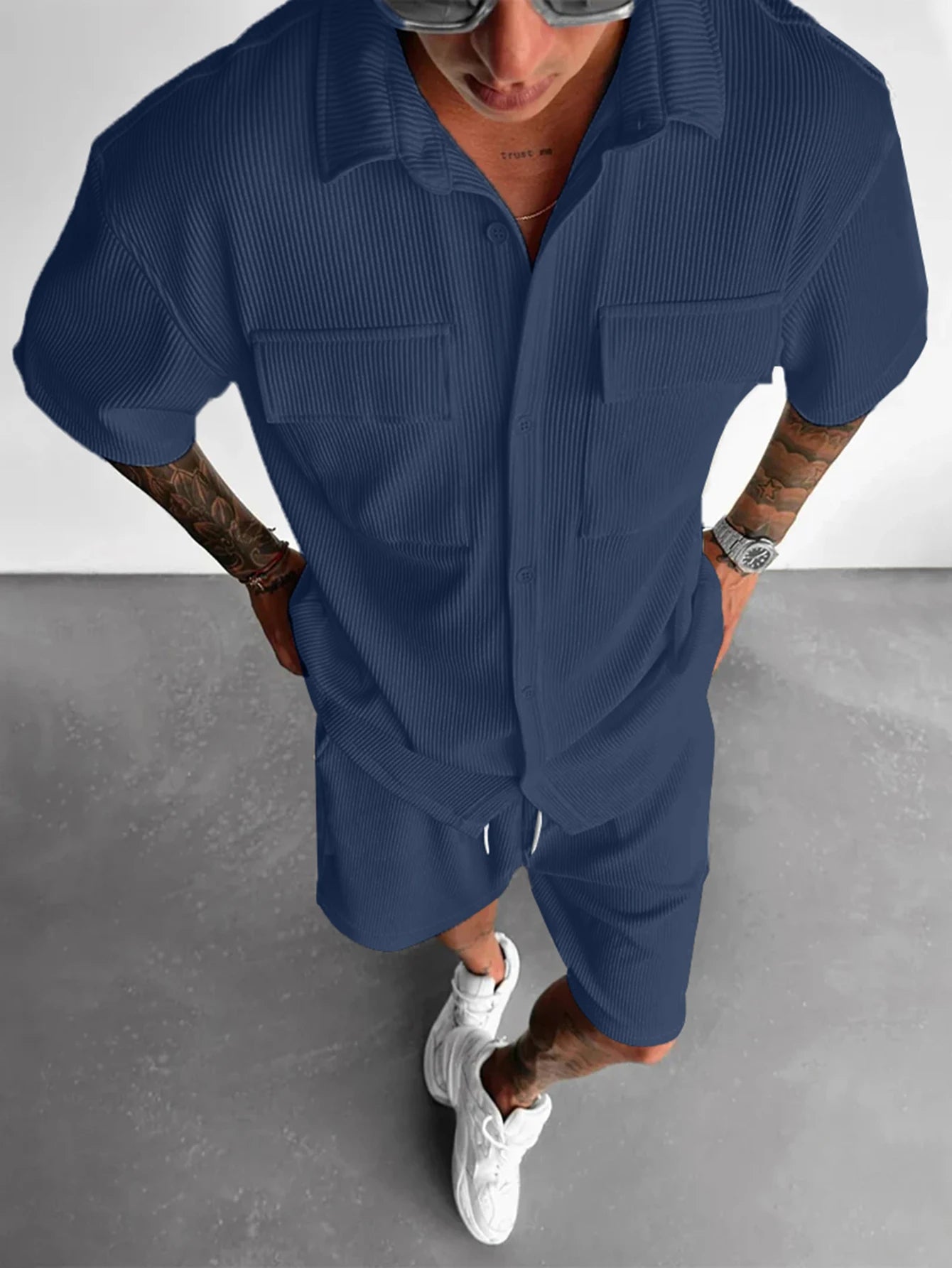 Ribbed Texture Lounge Set