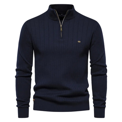 Classic Ribbed Zip Sweater
