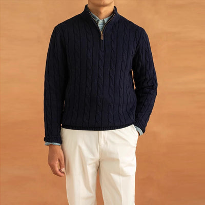 Classic Knit Zip Pullover