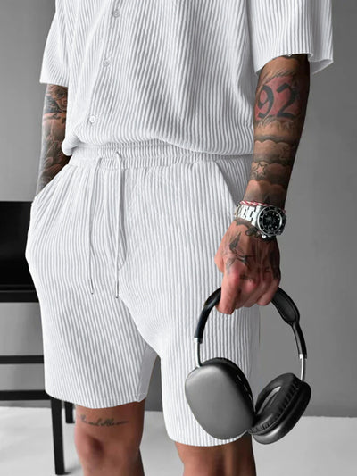 Relaxed Fit Textured Shorts