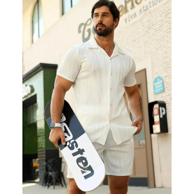 Two-Piece Ribbed Casual Set
