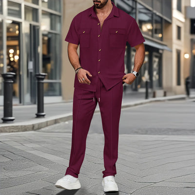 Relaxed Collar Pants Combo